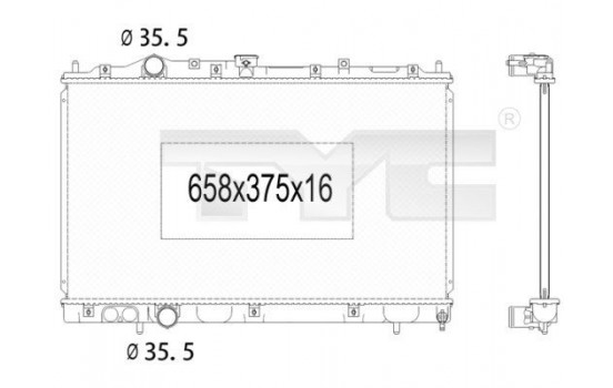 Radiator, engine cooling 723-1009 TYC