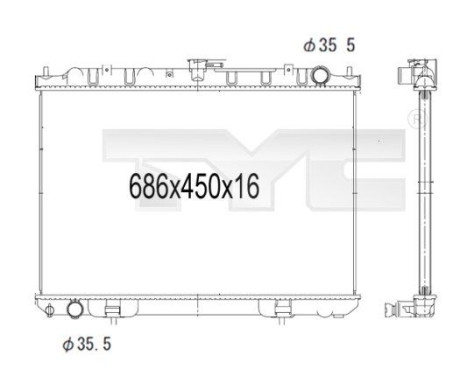 Radiator, engine cooling 724-1013 TYC