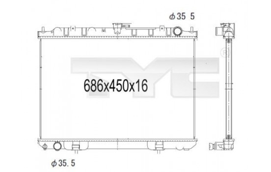 Radiator, engine cooling 724-1013 TYC