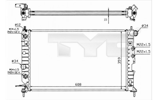 Radiator, engine cooling 725-0004-R TYC