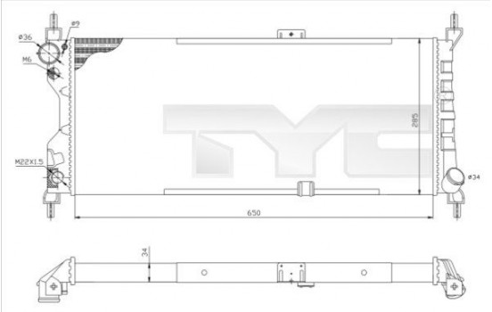 Radiator, engine cooling 725-0019-R TYC