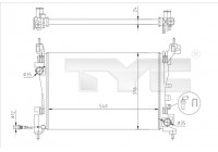 Radiator, engine cooling 725-0044-R TYC