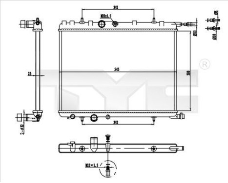 Radiator, engine cooling 726-0016-R TYC