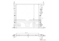 Radiator, engine cooling 728-0030 TYC
