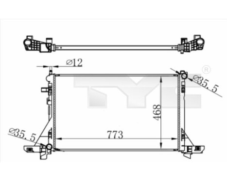Radiator, engine cooling 728-0064 TYC