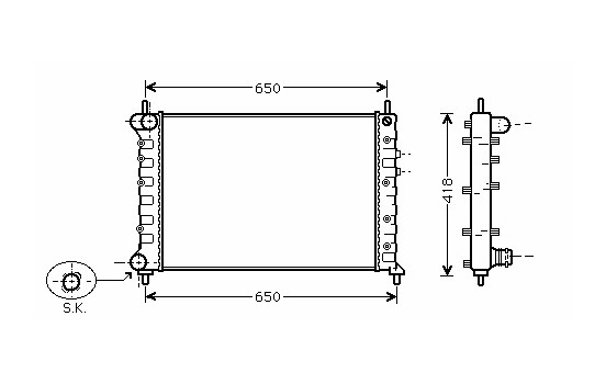 Radiator, engine cooling 73002076 International Radiators