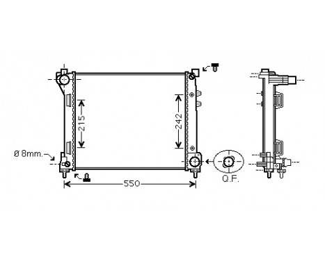 Radiator, engine cooling 73002098 International Radiators