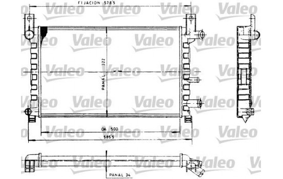 Radiator, engine cooling 730483 Valeo