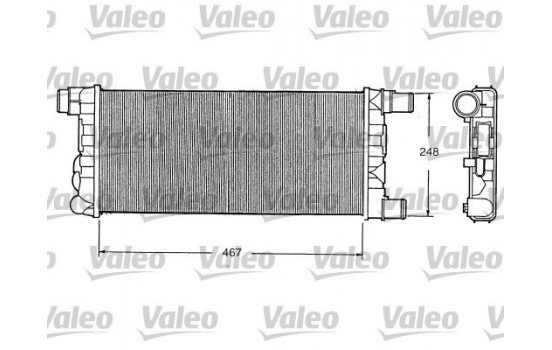 Radiator, engine cooling 730520 Valeo