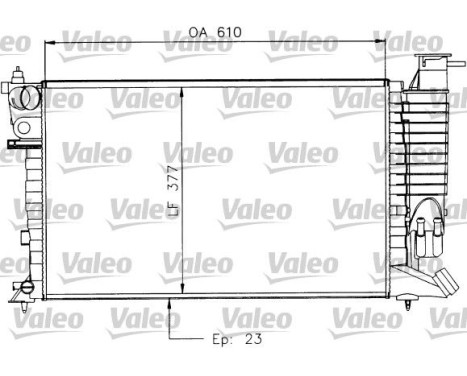Radiator, engine cooling 730927 Valeo