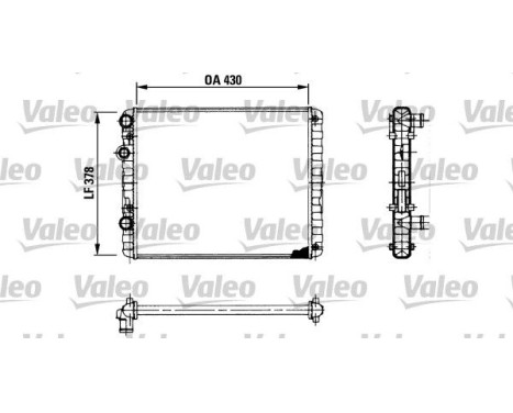 Radiator, engine cooling 730956 Valeo
