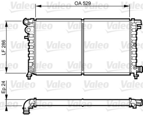 Radiator, engine cooling 731530 Valeo