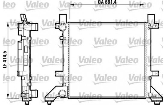 Radiator, engine cooling 731605 Valeo