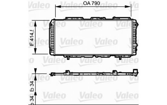 Radiator, engine cooling 731611 Valeo