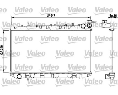 Radiator, engine cooling 731659 Valeo
