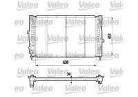 Radiator, engine cooling 731755 Valeo