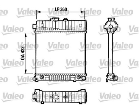Radiator, engine cooling 731804 Valeo