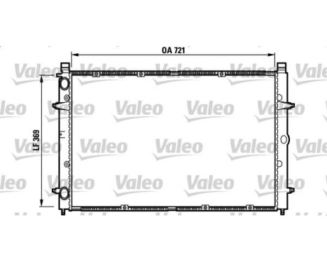 Radiator, engine cooling 732397 Valeo