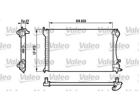 Radiator, engine cooling 732567 Valeo