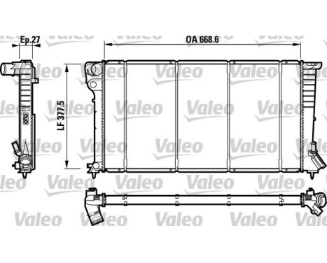 Radiator, engine cooling 732620 Valeo