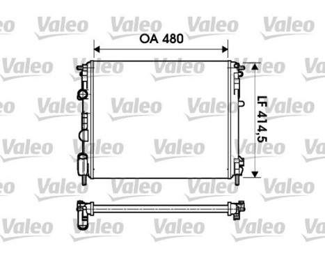 Radiator, engine cooling 732621 Valeo