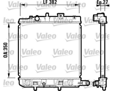 Radiator, engine cooling 732726 Valeo