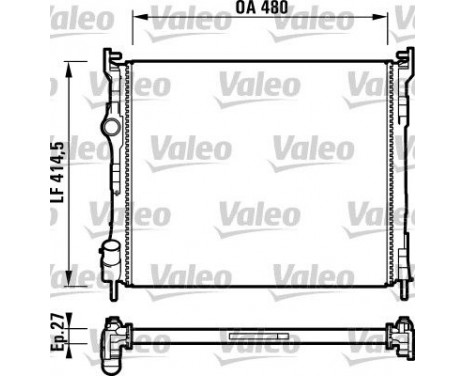 Radiator, engine cooling 732737 Valeo