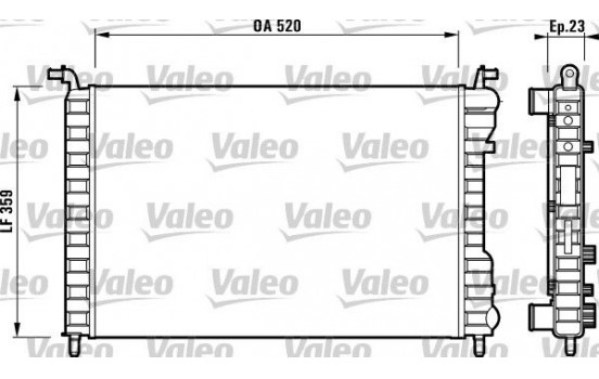 Radiator, engine cooling 732812 Valeo
