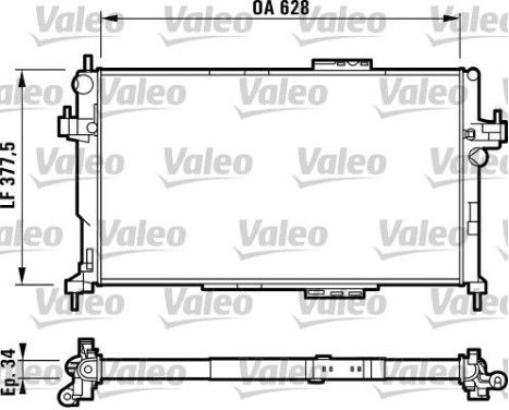 Radiator, engine cooling 732824 Valeo