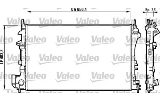 Radiator, engine cooling 732879 Valeo