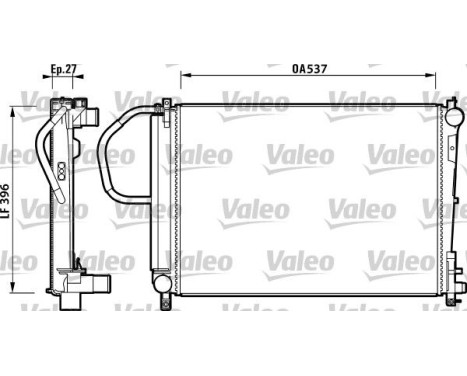Radiator, engine cooling 732883 Valeo