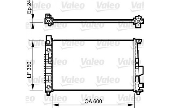 Radiator, engine cooling 732897 Valeo