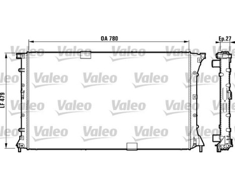 Radiator, engine cooling 732911 Valeo