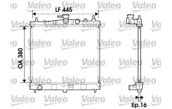 Radiator, engine cooling 734246 Valeo