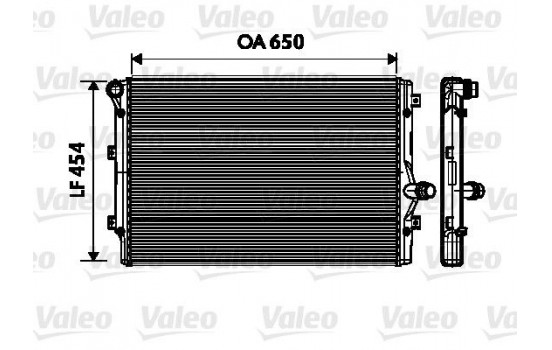 Radiator, engine cooling 734333 Valeo