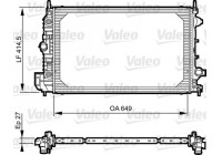 Radiator, engine cooling 735086 Valeo