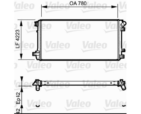 Radiator, engine cooling 735112 Valeo