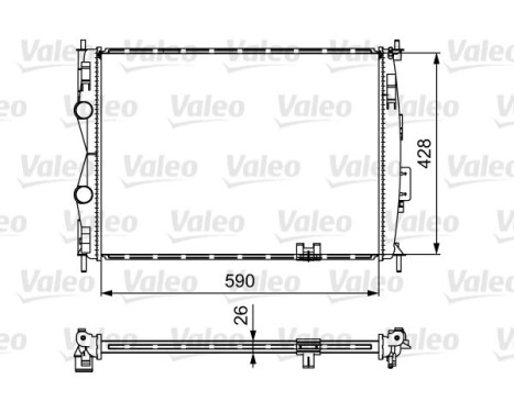 Radiator, engine cooling 735116 Valeo