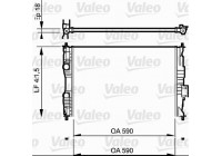 Radiator, engine cooling 735118 Valeo