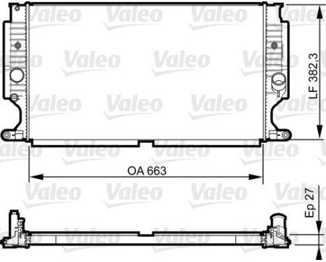 Radiator, engine cooling 735188 Valeo