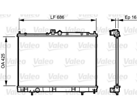 Radiator, engine cooling 735201 Valeo