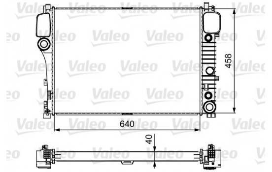 Radiator, engine cooling 735299 Valeo