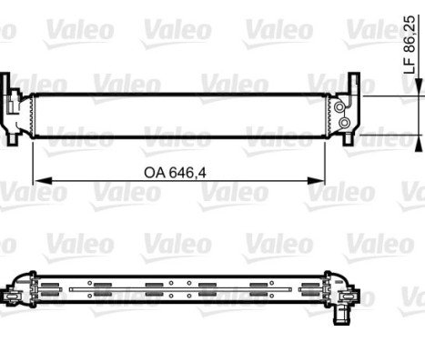 Radiator, engine cooling 735310 Valeo