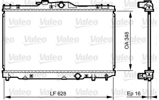 Radiator, engine cooling 735415 Valeo