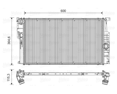 Radiator, engine cooling 735451 Valeo