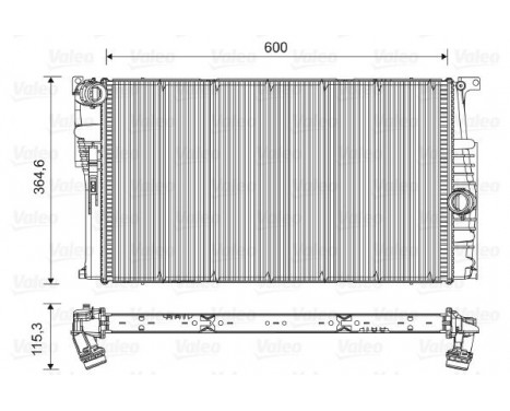 Radiator, engine cooling 735454 Valeo