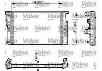 Radiator, engine cooling 735456 Valeo