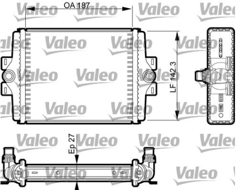Radiator, engine cooling 735467 Valeo