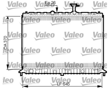 Radiator, engine cooling 735501 Valeo