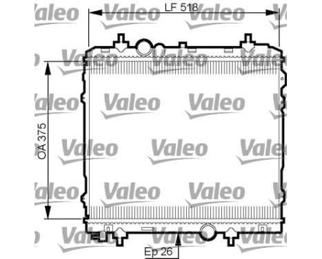 Radiator, engine cooling 735531 Valeo
